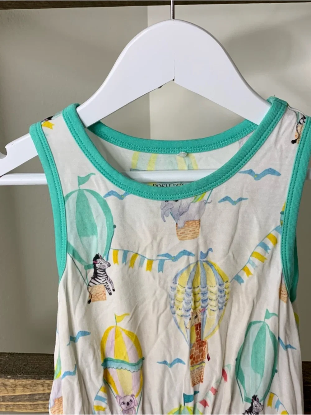 Posh Peanut Hot Air Ballon Animals Romper Size 2T